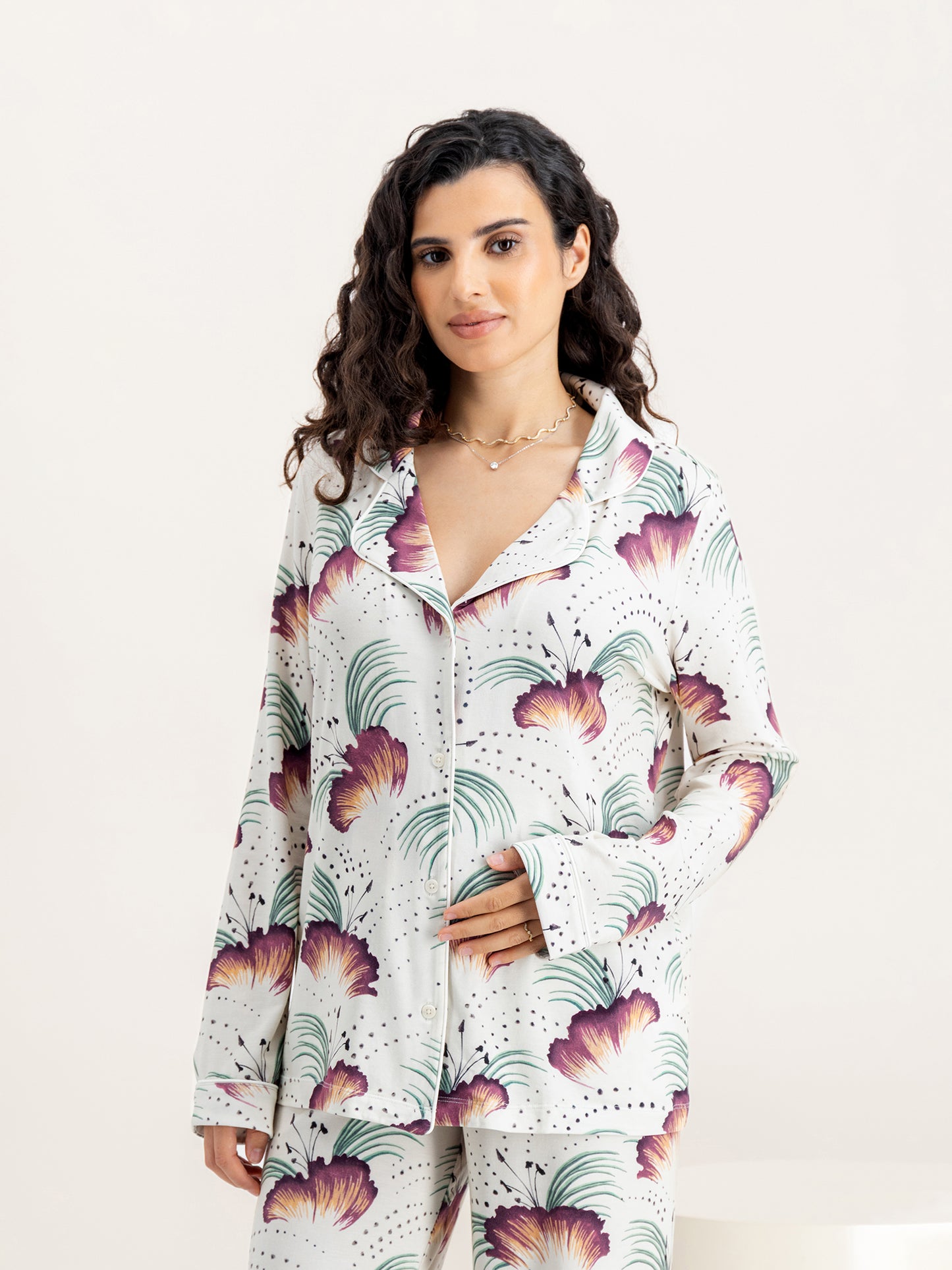 TigerLily Cream Jersey Long Set