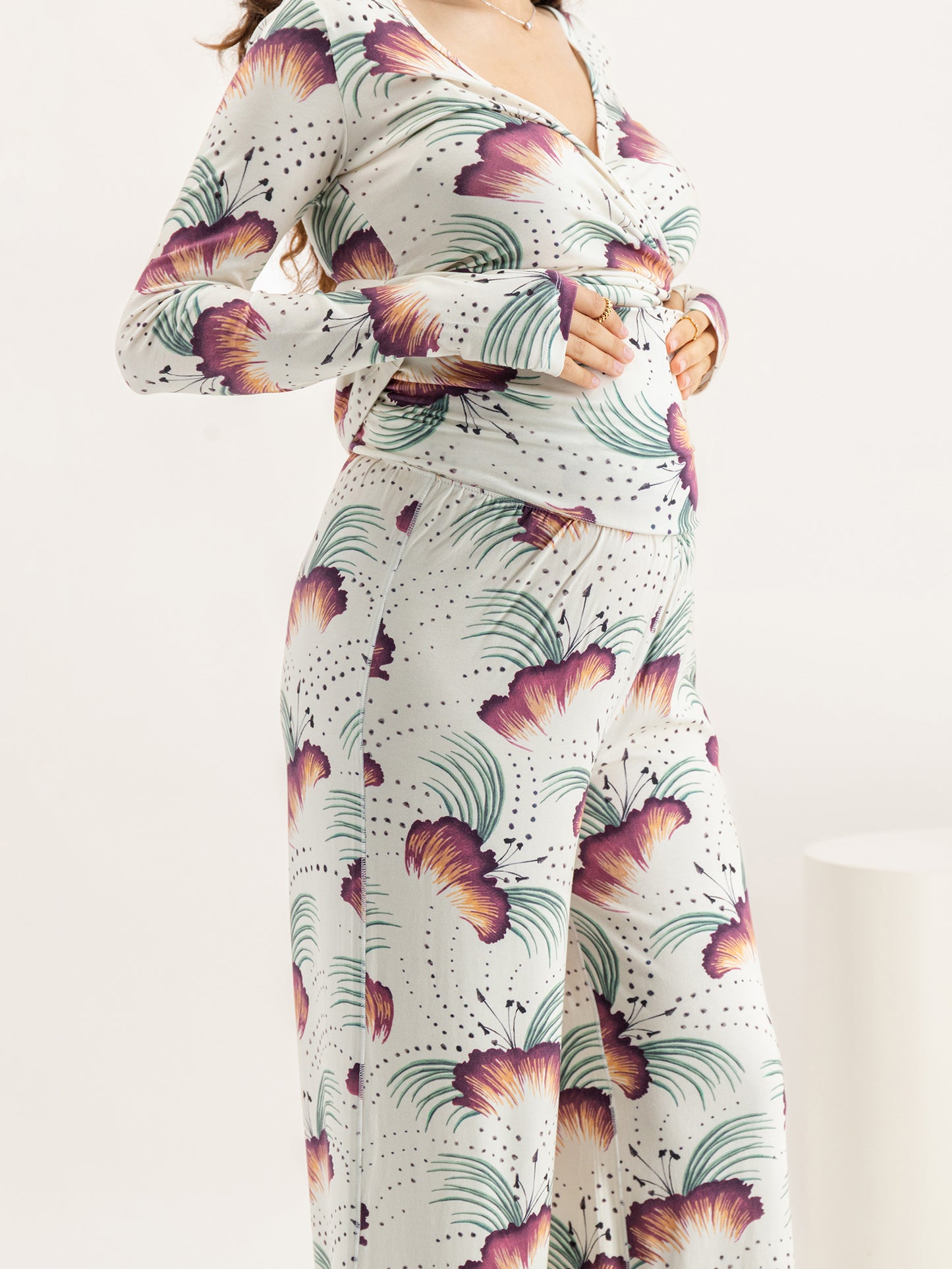 TigerLily Cream Jersey Wrap Set