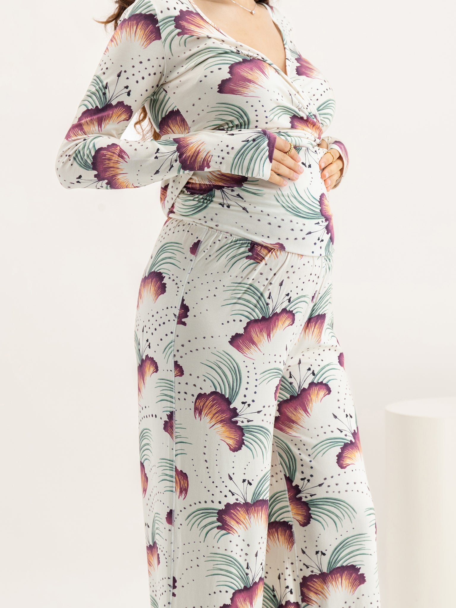 TigerLily Cream Jersey Wrap Set