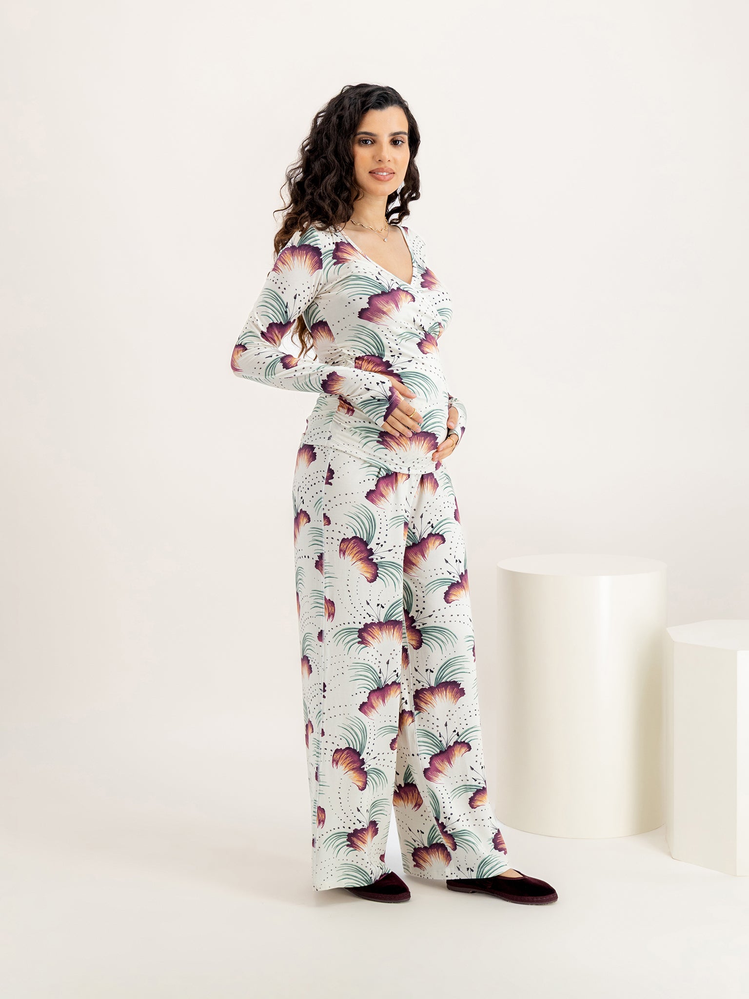TigerLily Cream Jersey Wrap Set