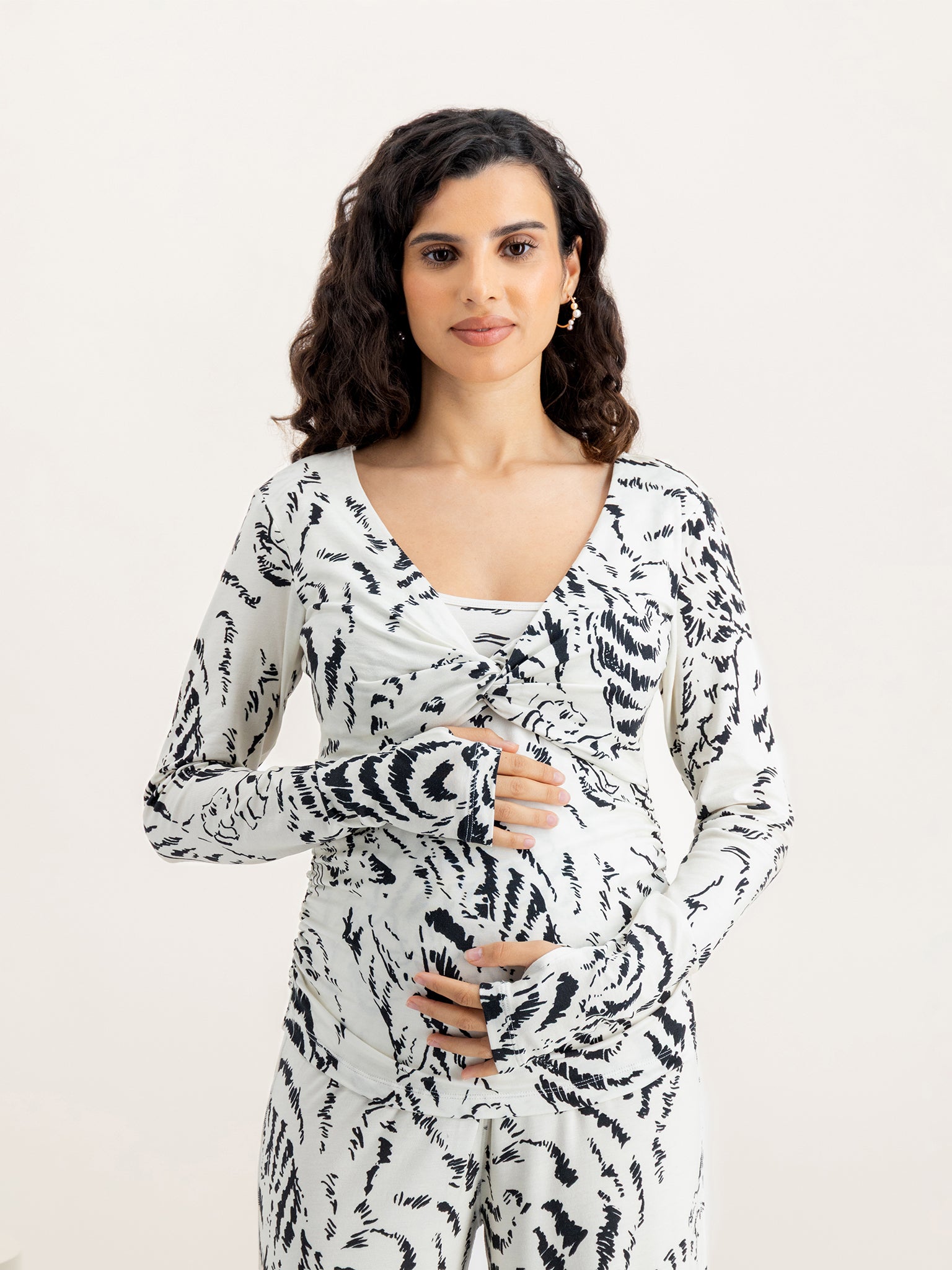 Tigress Cream Jersey Twist Set