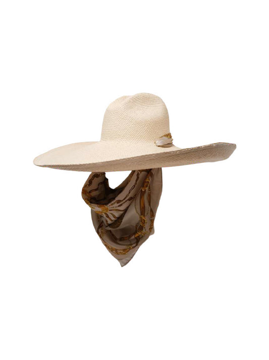 Sucre Gold Fedora Silk Foulard