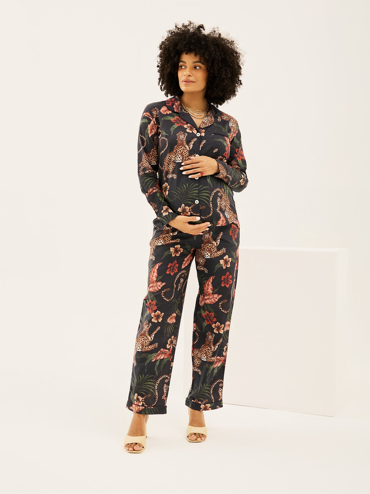 Soleia Navy Long Pajama Set