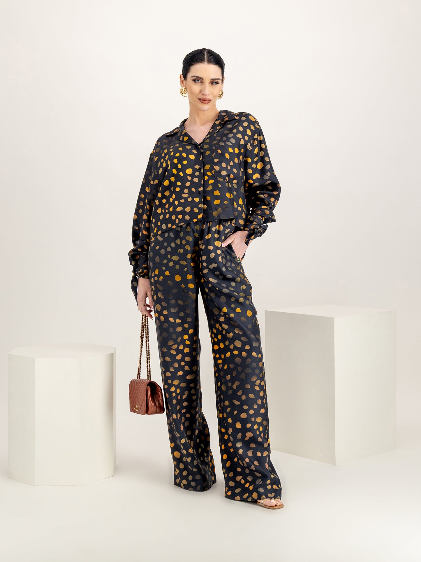 Arvenn Moonlit Dots Twill Silk