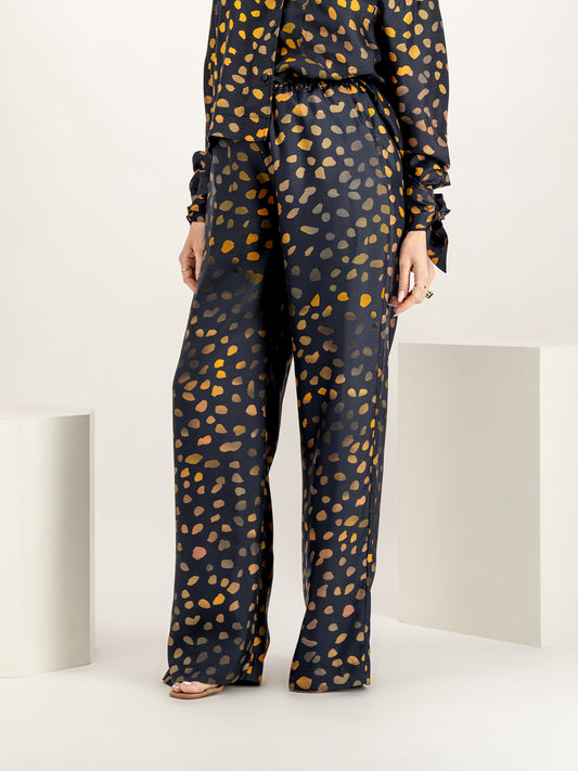 Arvenn Moonlit Dots Pure Silk Pants