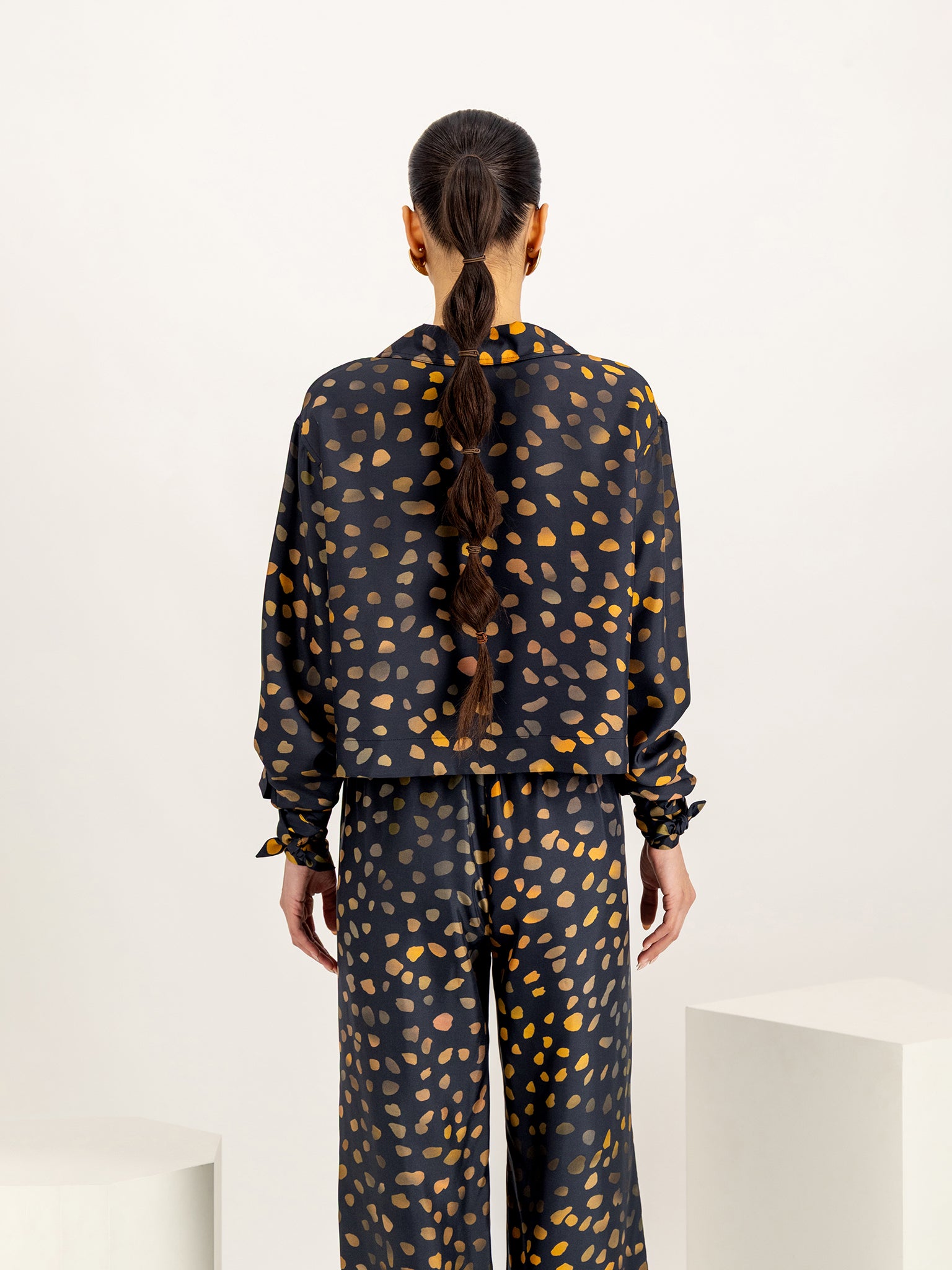 Nelida Moonlit Dots Twill Silk