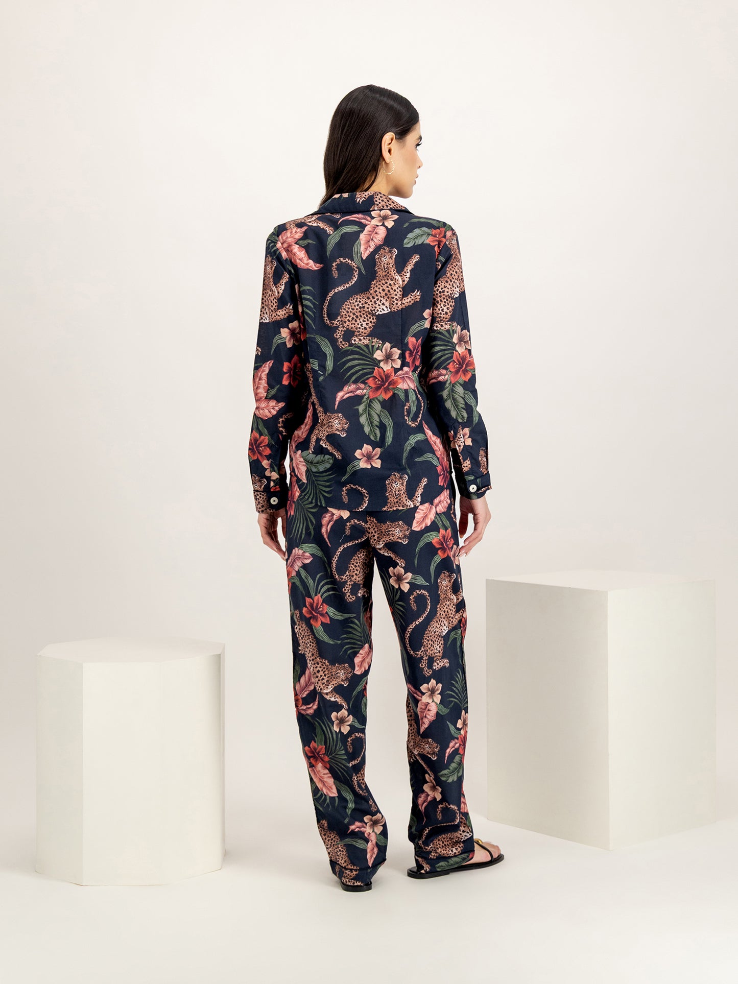 Soleia Navy Long Pajama Set