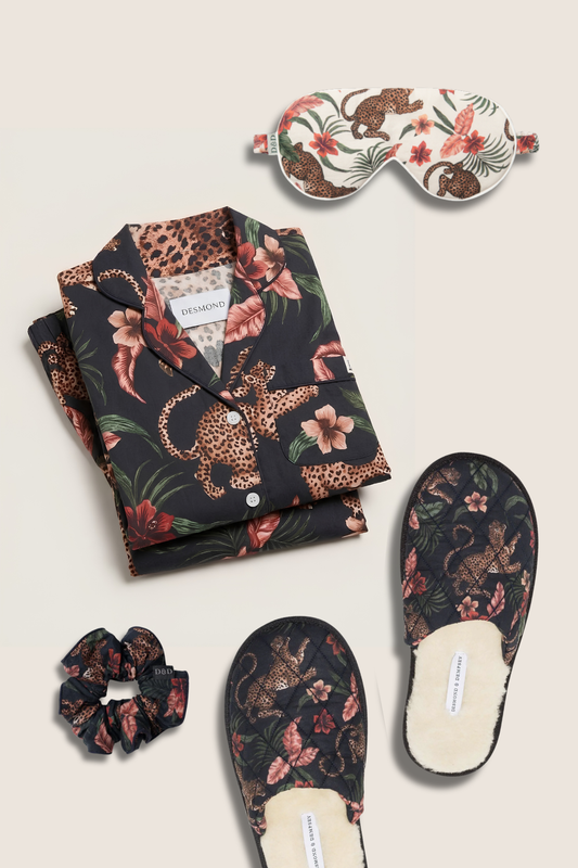Soleia Print 100% Cotton 4-Piece Bundle Pajama Set